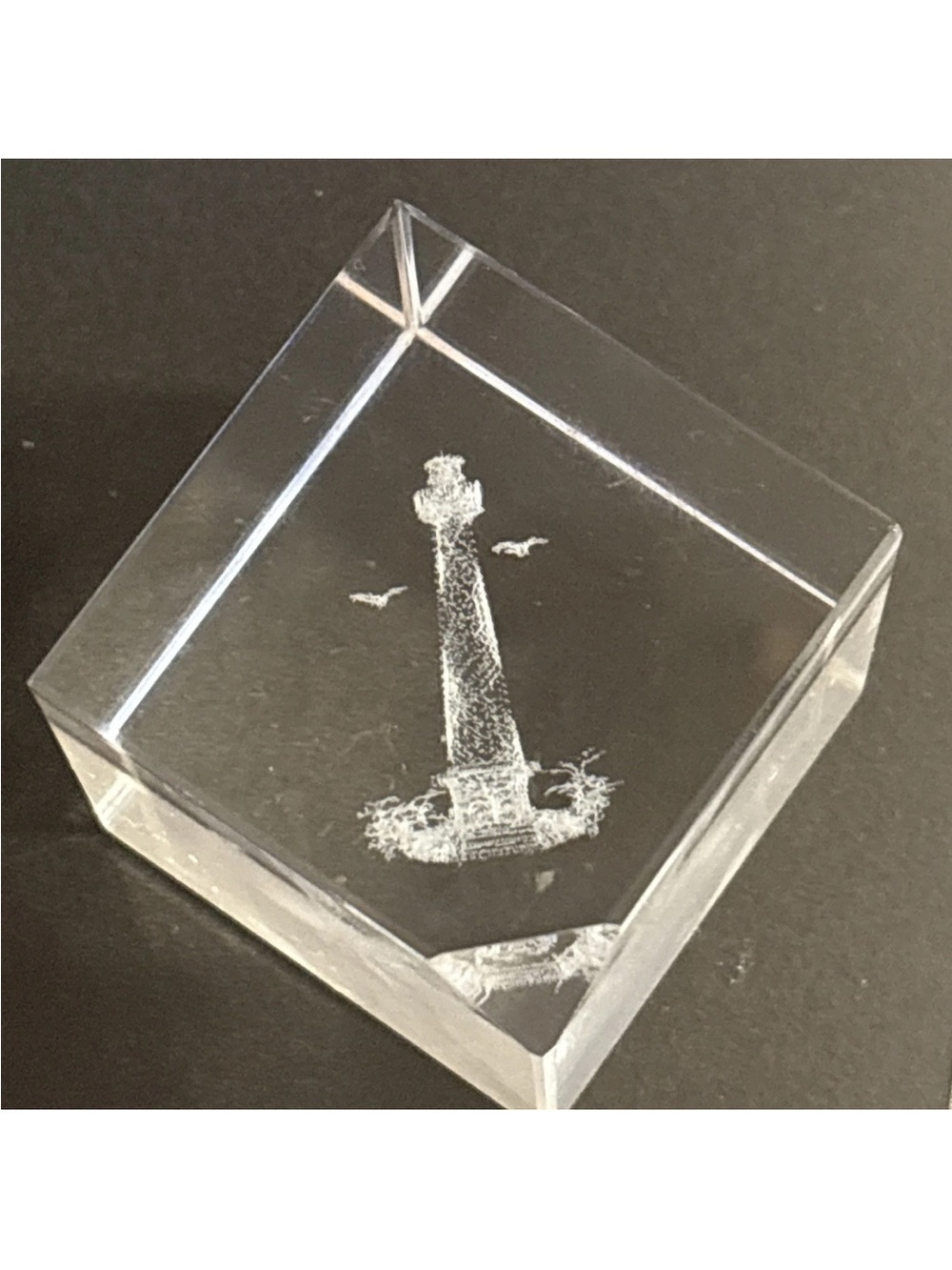 Vintage Lighthouse Paperweight - Elegant Glass Keepsake